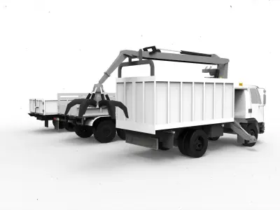 Garbage truck 3D model buy