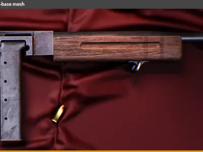 thompson M1 Low-poly 3D model