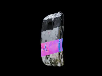 Door plane crashed Low-poly 3D model
