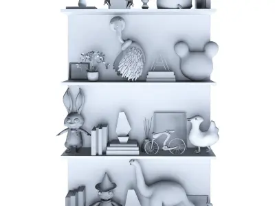 Children Decor Shelf 3D model