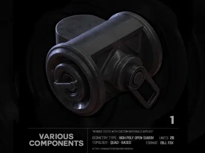 20 Various Components SUBD 3D model