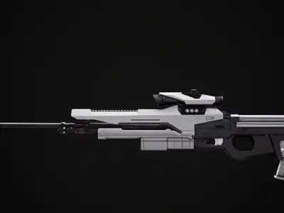 Sniper Sci-FI Free low-poly 3D model
