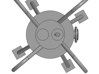 Wastewater cyclone station 3D model