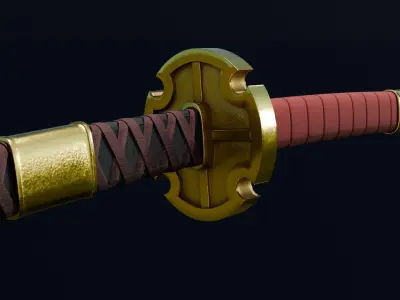 Katana - Sandai Kitetsu Low-poly 3D model