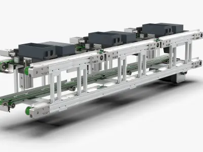 Upper and Lower Belt Conveyor 3D model