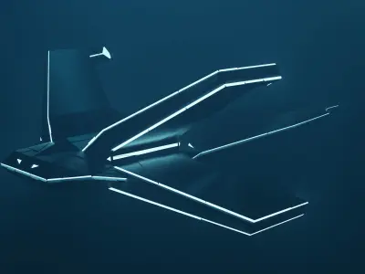 Sci-fi Ship 3D model