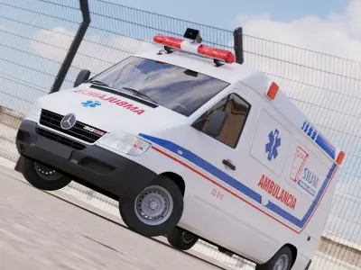 Cuban Ambulance 2002 3D model