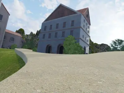 Cliffside Village 3D model