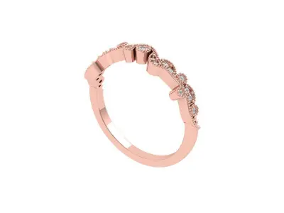 Solitaire Engagement Art Deco Ring 3D print model 32