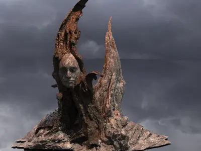 Medieval Witches Hollow Tree Tower 6  3D model