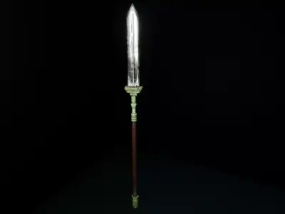 Fantasy Spear Low-poly 3D model purchase