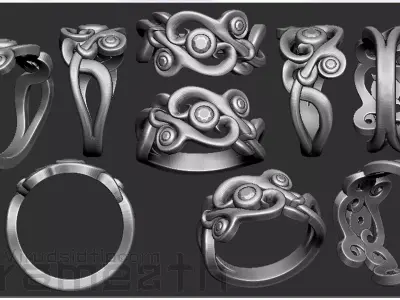 Weave Diamond Ring  3D print model