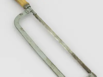 Hacksaw High Poly metal tool 3D model