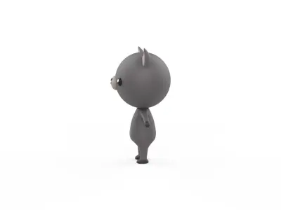 Stylized Character 001 Ratel Low-poly 3D model