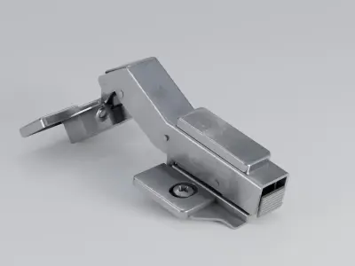Cabinet Hydraulic Corner Cup Hinge 45 animated Low-poly 3D model Low-poly 3D model