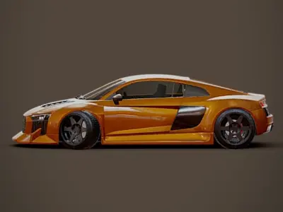 AUDI R8 GOLD Free 3D model