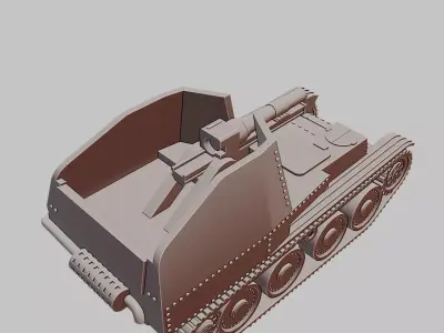 Grille Ausf M vehicle 3D Printable Model 3D print model