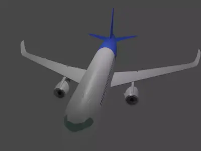 plane airplane in sky Low-poly 3D model
