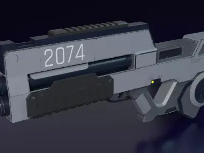 AK2074 Lowpoly PBR Game ready model SCI FI Low-poly 3D model