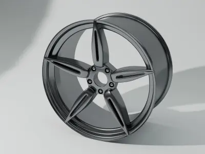 Lug Nut Free low-poly 3D model