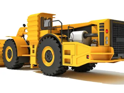 Underground Hard Rock Haulage Loader 3D model