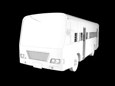 Bus Model with Texture 3D model
