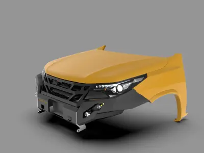 Ecotechne Front Bumper for Toyota Fortuner  Low-poly 3D model