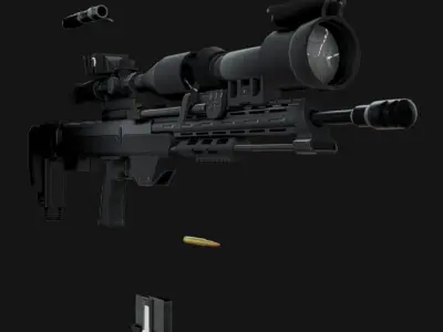 DSR-50 Low-poly 3D model