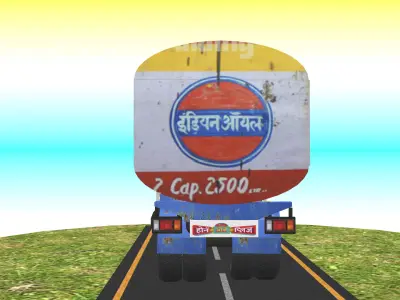 Indian Truck Model 7 Low-poly 3D model