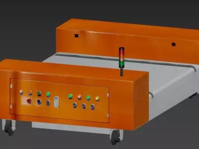 Shuttle equipment Low-poly 3D model