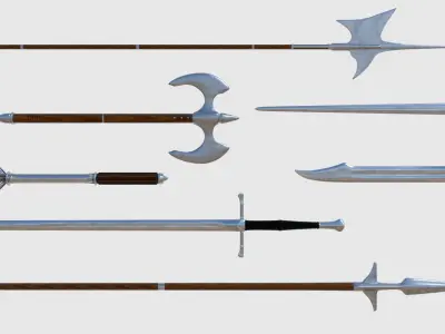 Medieval Weapons Pack - Game Ready Low-poly 3D model