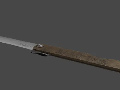 Higonokami Japanese Pocket Knife Low-poly 3D model