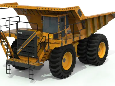 Dump Truck Low-poly 3D model shop