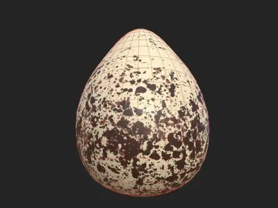 Killdeer Egg Low-poly 3D model