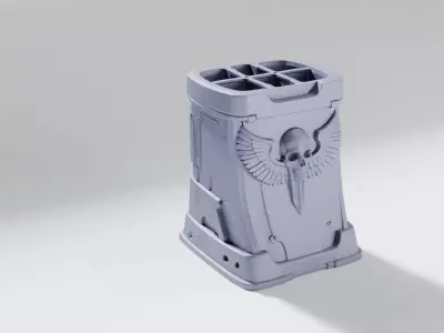 Gothic Sci Fi Ammo Magazine Pen Holder Unscaled 3D print model