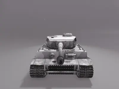 Tiger Tank Low-poly 3D model by KostiantynChud