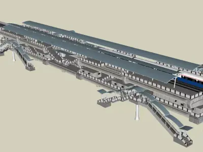 BTS station in thailand Free 3D model