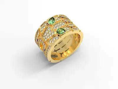 Panthere ring many sizes 3D print model
