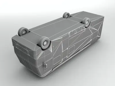 RV Recreational Vehicle Motorhome Low-poly 3D model