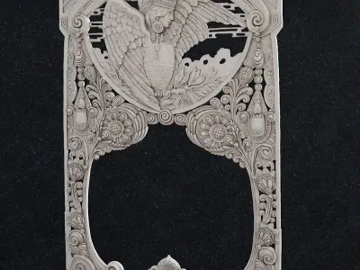 Mirror Picture frame 3 c Cover for notebook book passport 3D print model