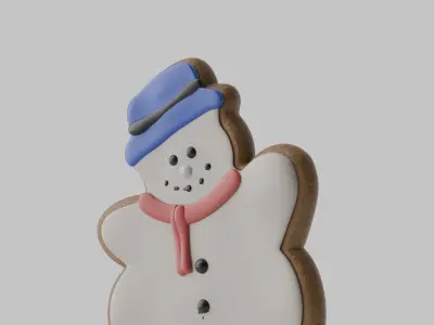 Gingerbread Christmas Collection - Gingerbread Man Snowman 3D model