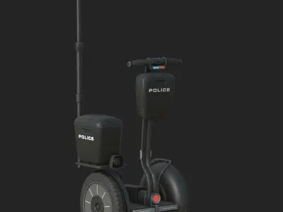 Segway police Low-poly 3D model
