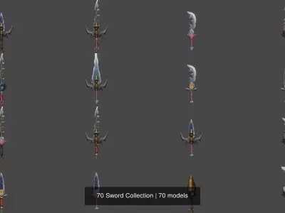 70 Sword Collection 3D Model Pack