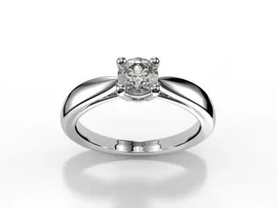 Solitaire ring tif stlye 3D print model