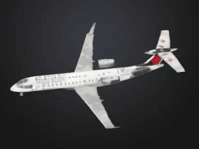 CRJ-900 plane crash 3D model 3D model