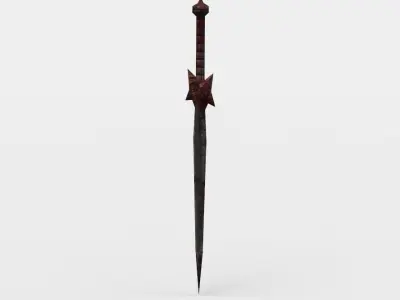 Dagger sword Low-poly 3D model get