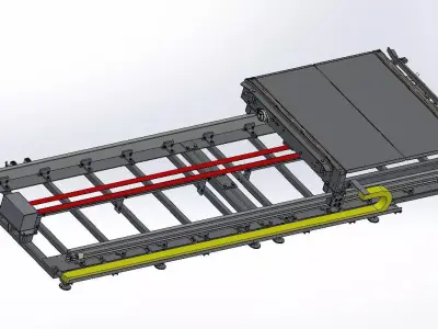 Industrial Pallet Transport Conveyor 3D model