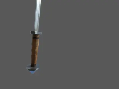 Game Ready Viking Sword PBR Lowpoly Low-poly 3D model