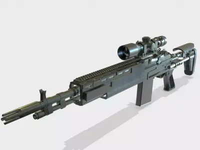 M14 EBR Low-poly 3D model