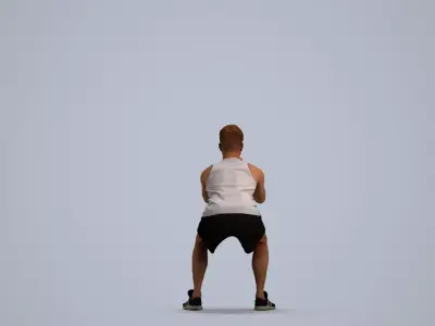 00077Nash003 - Adult Caucasian man exercising in sports 3D model